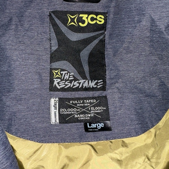 3CS The Resistance Waterproof Snowboard Jacket Size Large - Picture 6 of 8